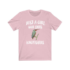 Just a girl who loves kingfishers diving river fishing bird tee