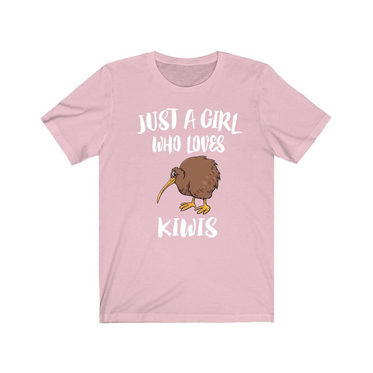 Just a girl who loves kiwis New Zealand flightless ratite bird tee