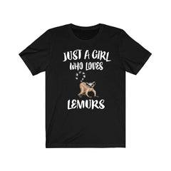 Just a girl who loves lemurs Madagascar endemic primate lover tee