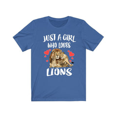 Just A Girl Who Loves Lions Shirt - lion print design