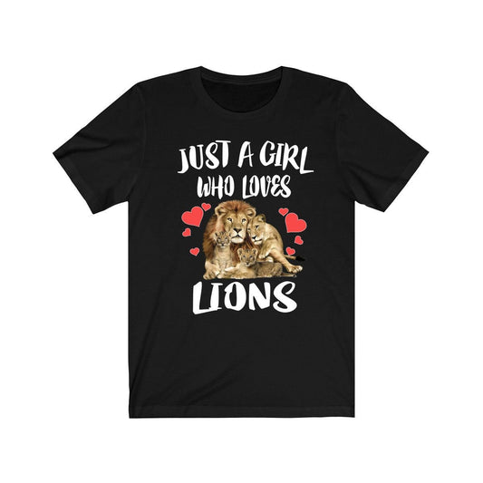 Just A Girl Who Loves Lions Shirt - lion print design