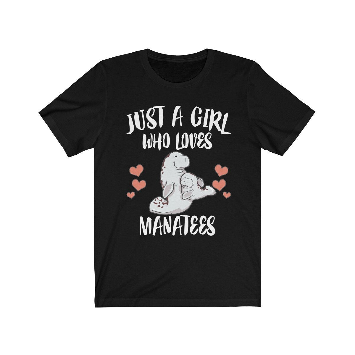 Just A Girl Who Loves Manatees Shirt, Manatee Lover Shirt, Manatee Lover Gift, Manatee Shirt, Manatee Tee, Animal Adult Kids Image 1