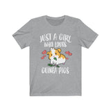 Just A Girl Who Loves Guinea Pigs Shirt, Guinea Pig Shirt, Guinea Pig Lover Gift, Guinea Pig Owner Gift, Animal Adult Toddler Kids T-Shirt Image 2