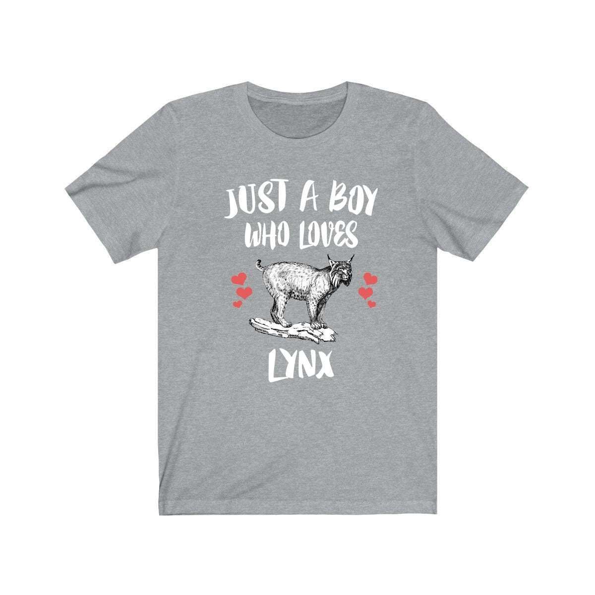 Just a boy who loves lynx boreal forest tuft-eared wild cat tee