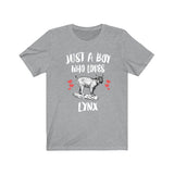Just A Boy Who Loves Lynx Shirt, Lynx Lover Shirt, Lynx Shirt, Lynx Lover Gift, Animal Adult Kids T-Shirt Image 3
