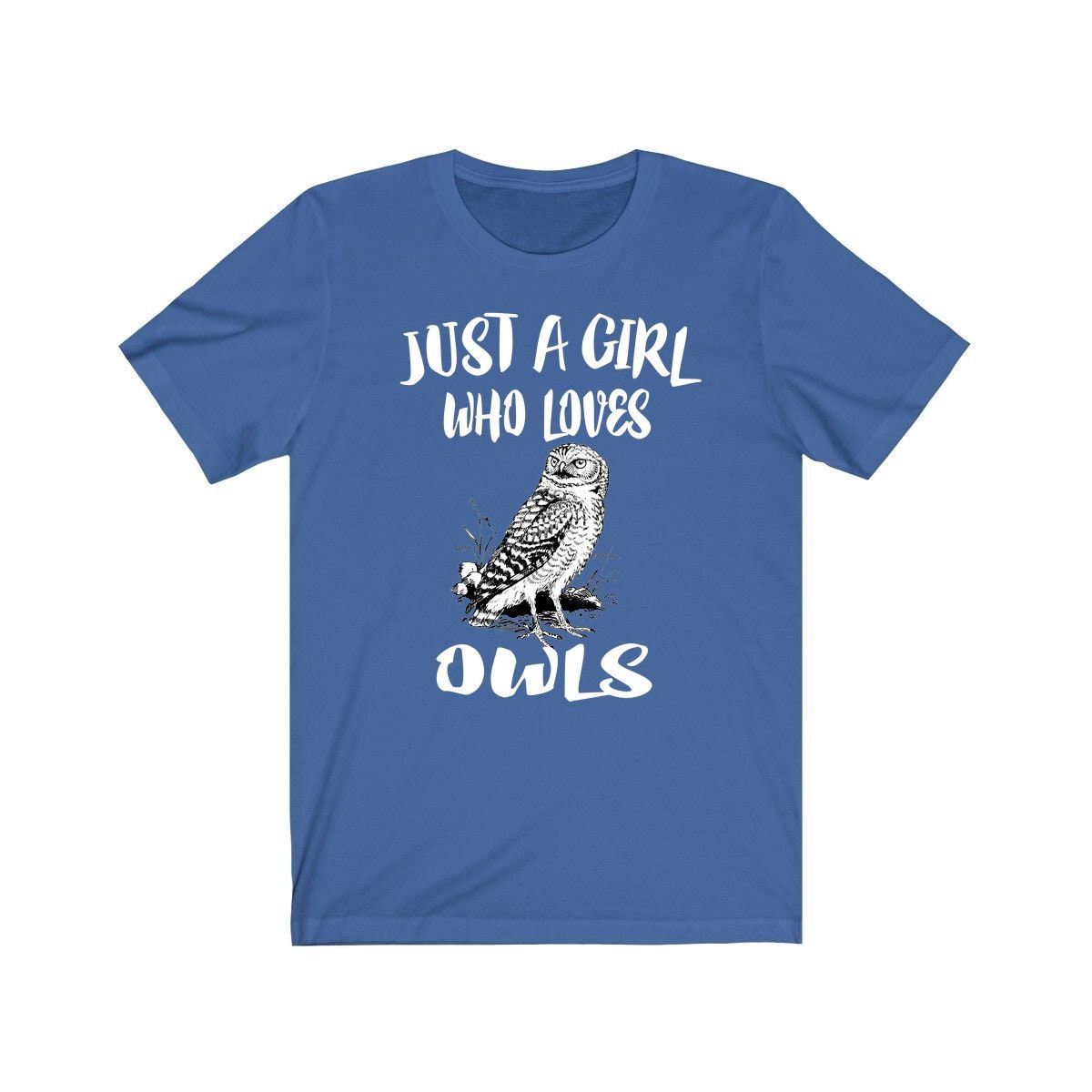 Just a girl who loves owls nocturnal raptor bird of prey tee