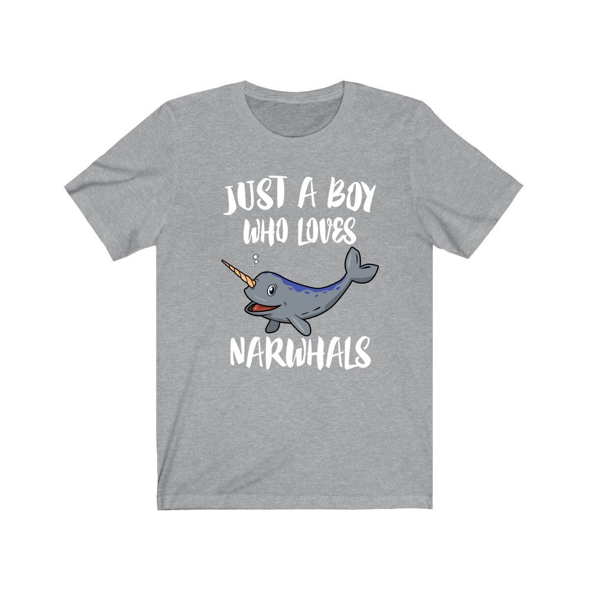 Just A Boy Who Loves Narwhals Whale Shirt - narwhal print design