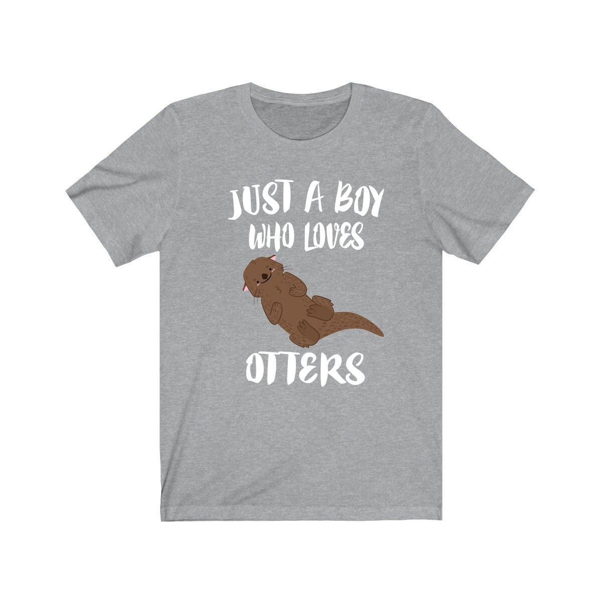 Just A Boy Who Loves Otters Shirt, Otter Lover Shirt, Otter Shirt, Otter Lover Gift, Animal Adult Kids T-Shirt Image 1
