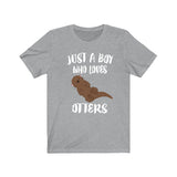 Just A Boy Who Loves Otters Shirt, Otter Lover Shirt, Otter Shirt, Otter Lover Gift, Animal Adult Kids T-Shirt Image 1