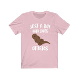 Just A Boy Who Loves Otters Shirt, Otter Lover Shirt, Otter Shirt, Otter Lover Gift, Animal Adult Kids T-Shirt Image 4