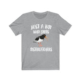 Just A Boy Who Loves Oystercatchers Birds Shirt, Oystercatcher Lover Shirt, Birding Shirt, Oystercatcher Gift, Animal Adult Kids T-Shirt Image 1