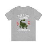 Just A Girl Who Loves Ankylosaurus Dinosaur Shirt, Ankylosaurus Lover Shirt, Dinosaur Lover Gift, Animal Adult Toddler Kids T-Shirt Image 4