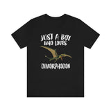 Just A Boy Who Loves Dimorphodon Dinosaur Shirt, Dimorphodon Lover Shirt, Dinosaur Shirt, Pterosaur Lover Gift, Animal Adult Kids T-Shirt Image 1