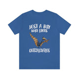 Just A Boy Who Loves Quetzalcoatlus Dinosaur Shirt, Quetzalcoatlus Lover Shirt, Dinosaur Shirt, Pterosaur Lover, Animal Adult Kids Shirt Image 2