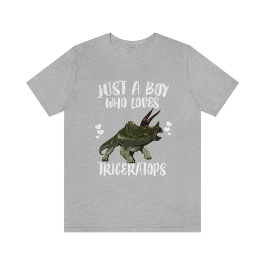 Just A Boy Who Loves Triceratops Shirt - Triceratops print design