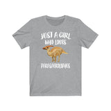 Just A Girl Who Loves Parasaurolophus Dinosaur  Shirt, Dinosaur Lover Shirt, Dinosaur Lover Gift, Dinosaur Shirt, Animal Adult Kids Image 2