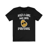 Just A Girl Who Loves Potatoes Shirt, Potato Lover Shirt, Potato Lover Gift, Vegan Shirt, Potato Tee, Animal Adult Kids Image 1