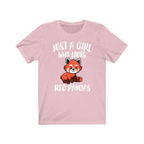 Just A Girl Who Loves Red Pandas Shirt, Red Panda Lover Shirt, Red Panda Lover Gift, Red Panda Shirt, Red Panda Tee, Animal Adult Kids Image 3