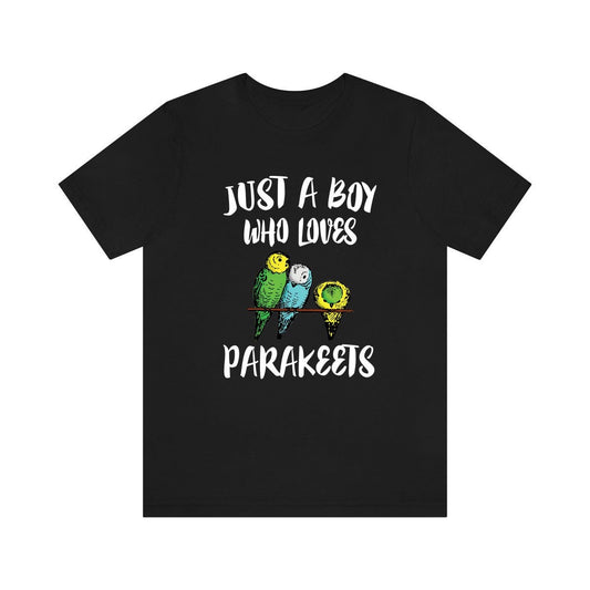 Just A Boy Who Loves Parakeets Budgie Shirt - parakeet print design