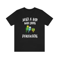 Just A Boy Who Loves Parakeets Budgie Shirt - parakeet print design