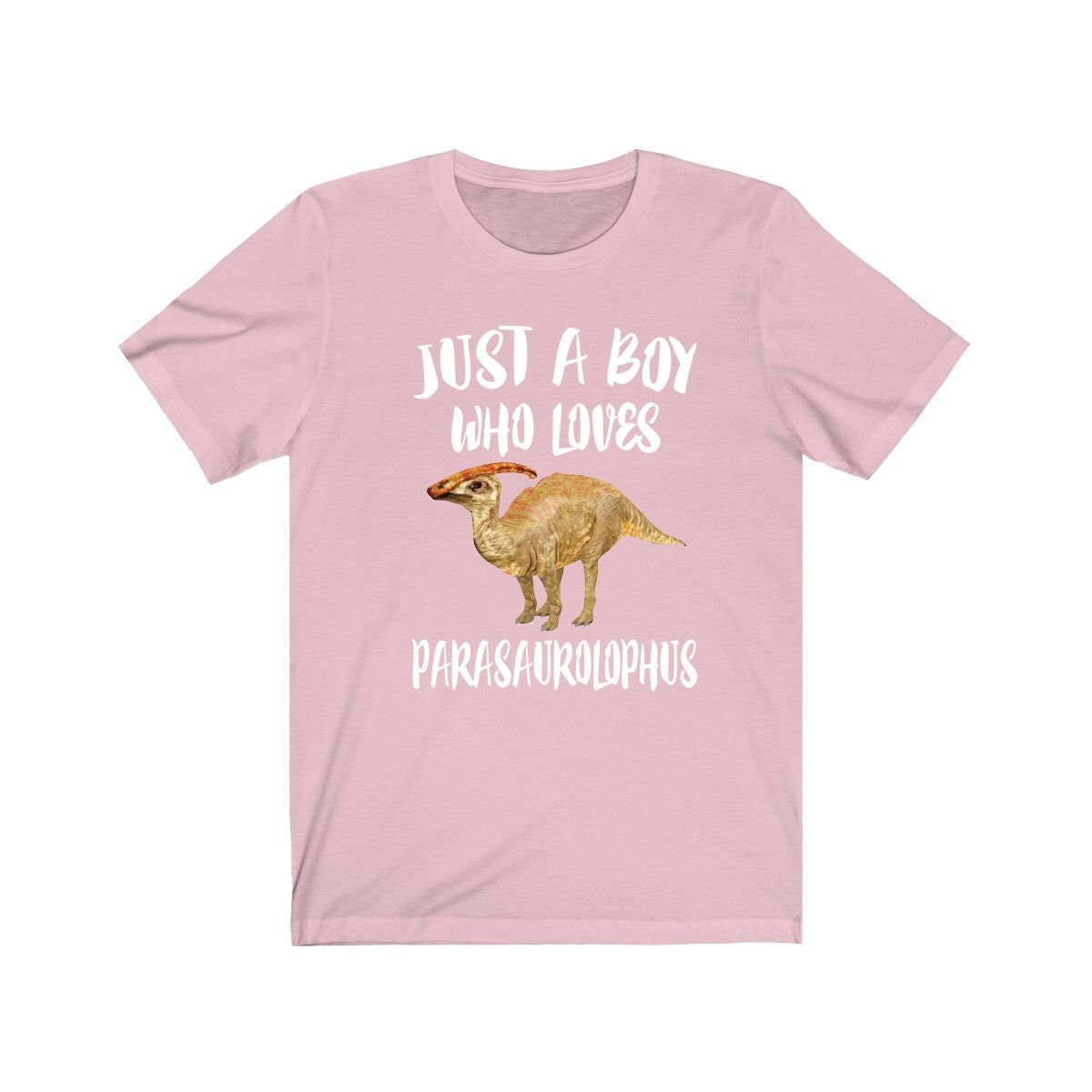 Just a boy who loves parasaurolophus crested hadrosaur dinosaur tee