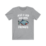 Just A Boy Who Loves Piranhas Fish Shirt, Piranha Lover Shirt, Fish Shirt, Piranha Lover, Animal Adult Kids Shirt Image 3