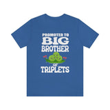 Promoted To Big Brother Of Triplets Shirt, Big Brother Of Triplets Gift, Big Brother Of Triplets T-Shirt Pregnancy Announcement Peas Shirt Image 3