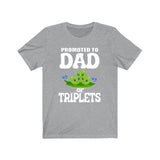 Promoted To Dad Of Triplets Shirt, Dad Of Triplets T-Shirt, Dad Of Triplets Gift Father Peas T-Shirt Image 3