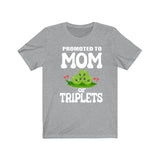 Promoted To Mom Of Triplets Shirt, Mom Of Triplets T-Shirt, Mom Of Triplets Gift Mother Pregnancy Announcement Peas T-Shirt Image 3