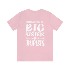 Promoted to big sister of triplets sibling announcement tee for girl