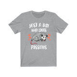 Just A Boy Who Loves Possums Shirt, Possum Lover Shirt, Possum Shirt, Possum Lover Gift, Animal Adult Kids Shirt Image 3