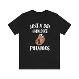 Just A Boy Who Loves Potatoes Shirt, Potato Lover Shirt, Vegetable Shirt, Vegan Lover Gift, Animal Adult Kids Shirt Image 2