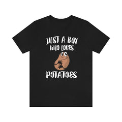 Just a boy who loves potatoes hearty garden root vegetable tee