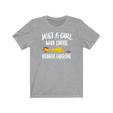 Just A Girl Who Loves Rubber Chicken Shirt, Rubber Chicken Lover Shirt, Rubber Chicken Lover Gift, Chicken Shirt, Animal Adult Kids Image 1