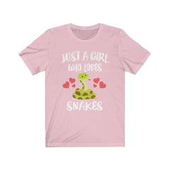 Just a girl who loves snakes reptile lover snake parent tee