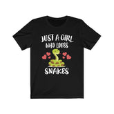 Just A Girl Who Loves Snakes Shirt, Snake Lover Shirt, Snakes Lover Gift, Snake Lover Shirt, Snake Shirt, Animal Adult Kids Image 1