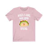 Just A Girl Who Loves Tacos Shirt, Taco Lover Shirt, Taco Lover Gift, Taco Lover Shirt, Taco Shirt, Animal Adult Kids Image 4