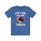 Just A Girl Who Loves Turkeys Bird Shirt, Turkey Lover Shirt, Turkey Lover Gift, Turkey Lover Shirt, Turkey Shirt, Animal Adult Kids Image 1