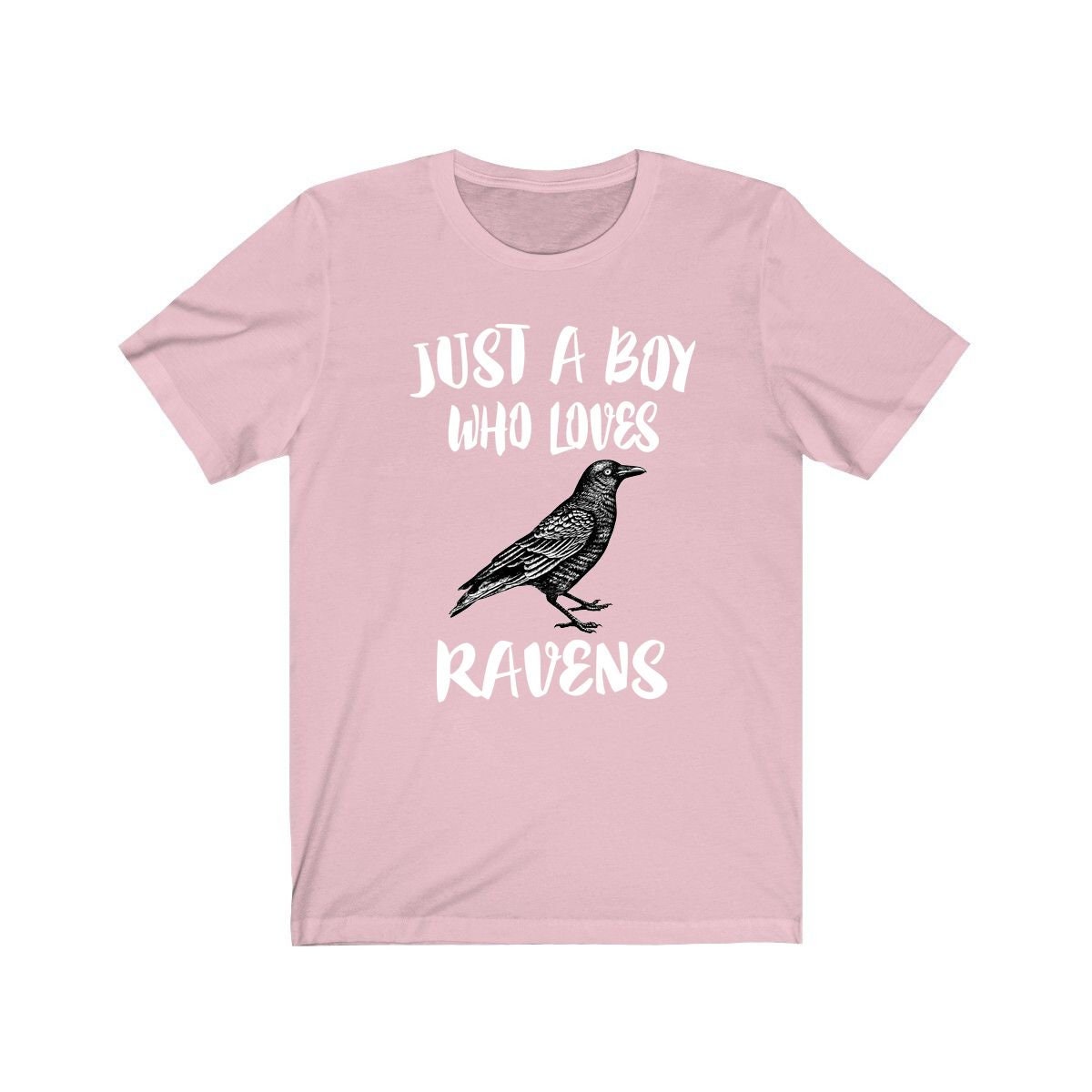 Just a boy who loves ravens mythological intelligent corvid bird tee
