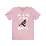 Just A Boy Who Loves Ravens Shirt, Raven Lover Shirt, Birding Shirt, Raven Lover Gift, Animal Shirt Image 4