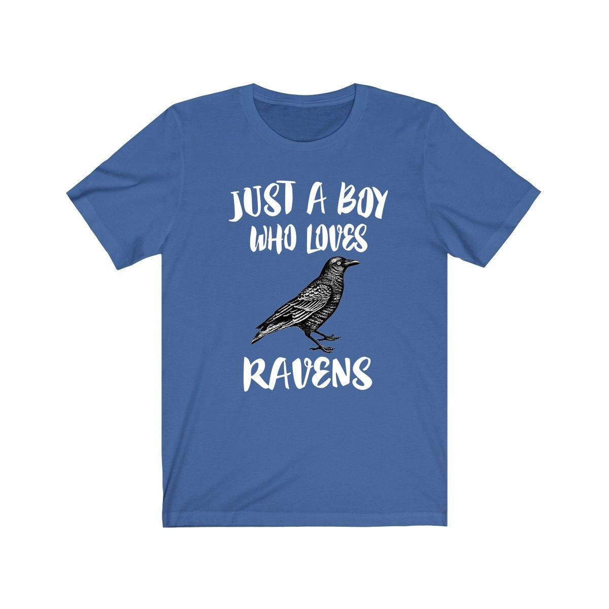 Just a boy who loves ravens mythological intelligent corvid bird tee