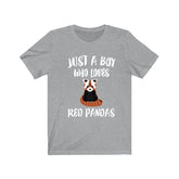 Just A Boy Who Loves Red Pandas Shirt, Red Panda Lover Shirt, Red Panda Shirt, Red Panda Lover Gift, Animal Shirt Image 1