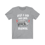Just A Boy Who Loves Rhinos Shirt, Rhino Lover Shirt, Rhino Shirt, Rhino Lover Gift, Animal Shirt Image 3