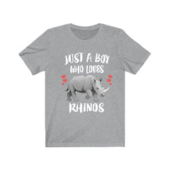 Just A Boy Who Loves Rhinos Animal Shirt - rhino print design