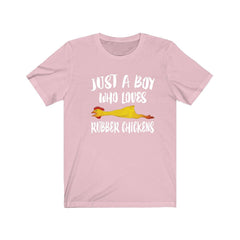 Just A Boy Who Loves Rubber Chicken Shirt - rubber chicken print design