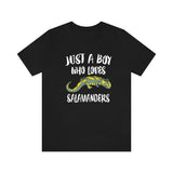 Just A Boy Who Loves Salamanders Lizards Shirt, Salamander Lover Shirt, Salamander Shirt, Salamander Lover Gift, Animal Shirt Image 1