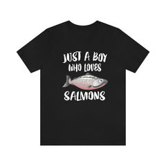 Just A Boy Who Loves Salmons Fish Shirt - salmon print design