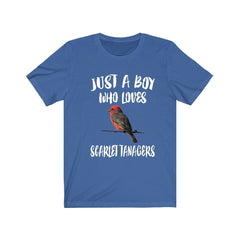 Just A Boy Who Loves Scarlet Tanagers Shirt - scarlet tanager print design