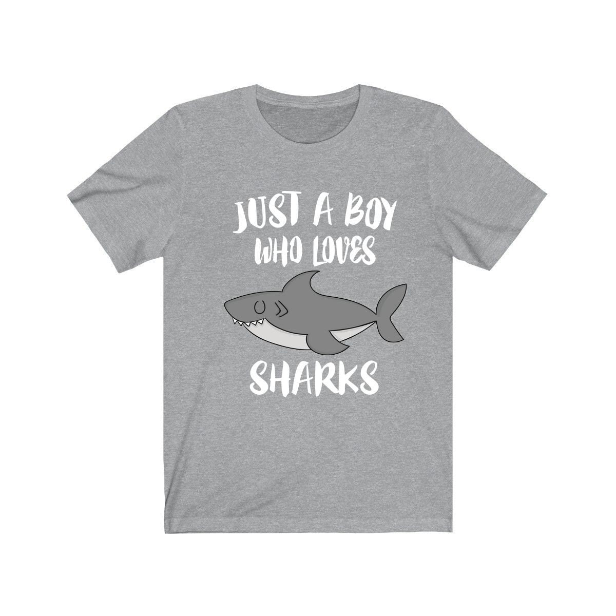 Just A Boy Who Loves Sharks Shirt - shark print design