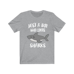 Just A Boy Who Loves Sharks Shirt - shark print design